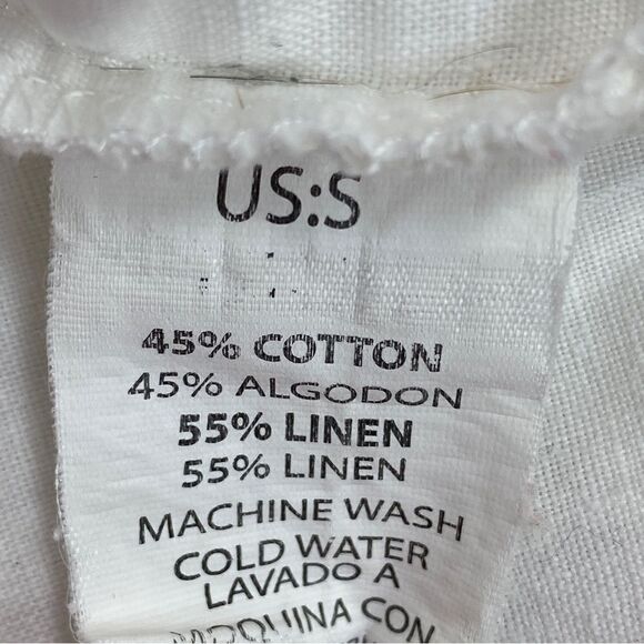 Basix of America Linen Blend Chino Shorts White Small - Picture 7 of 11